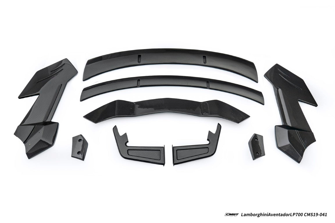 Lamborghini Aventador Base LP700 LP720 S LP740 Ultimate LP780 2012 2013 2014 2015 2016 2017 2018 2019 2020 2021 2022 2023 with Aftermarket Parts - V2 Rear Spoiler Wing Dry Pre-preg Carbon Fiber / FRP from CMST Tuning