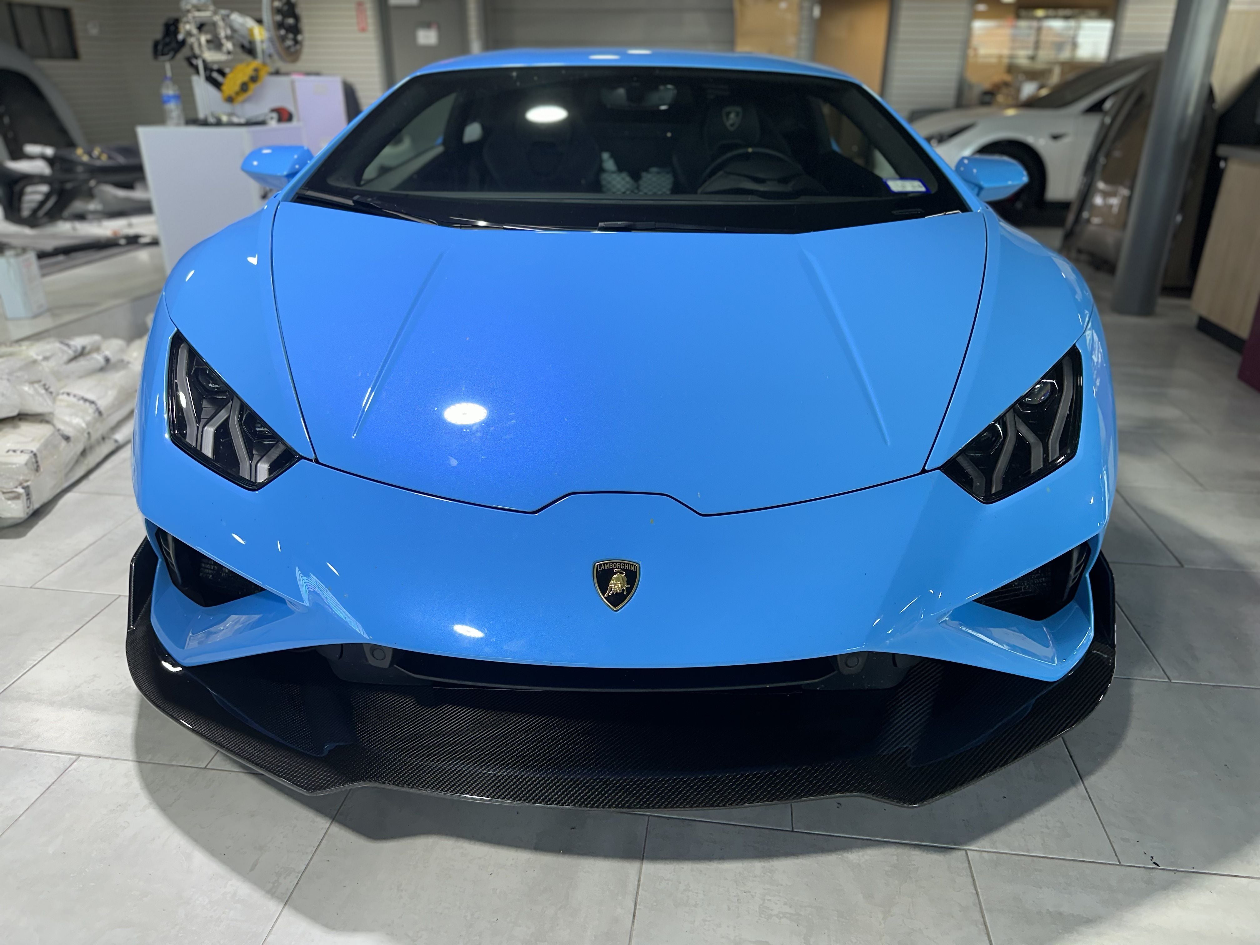 Lamborghini Huracan EVO RWD 2020 2021 2022 2023 with Aftermarket Parts - Front Lip Pre-preg Carbon Fiber?from CMST Tuning