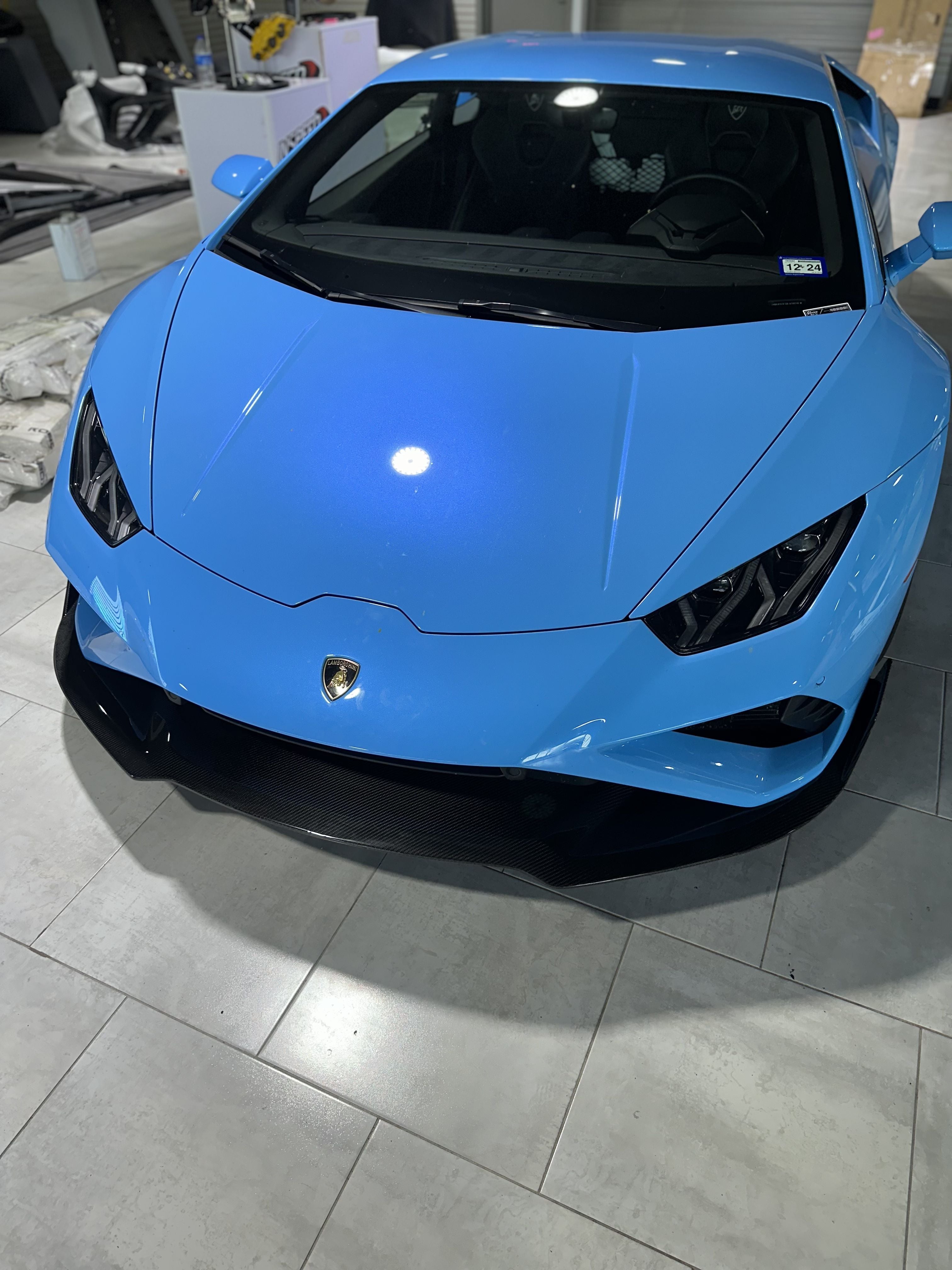 Lamborghini Huracan EVO RWD 2020 2021 2022 2023 with Aftermarket Parts - Front Lip Pre-preg Carbon Fiber?from CMST Tuning