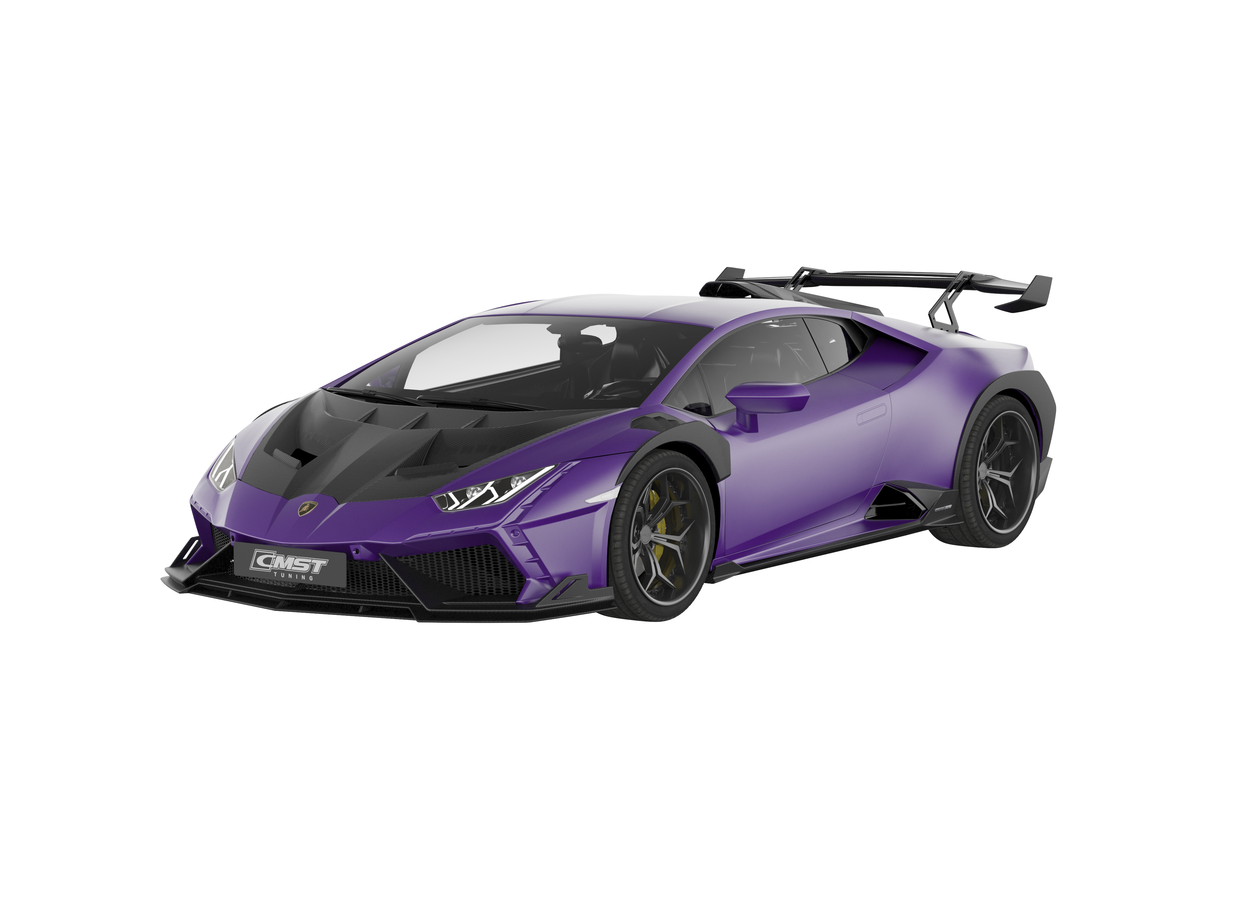 Lamborghini Huracan LP580 LP610 Evo RWD AWD Tecnica Performante 2015 2016 2017 2018 2019 2020 2021 2022 2023 2024 with Aftermarket Parts - Hood Pre-preg Carbon Fiber / FRP from CMST Tuning