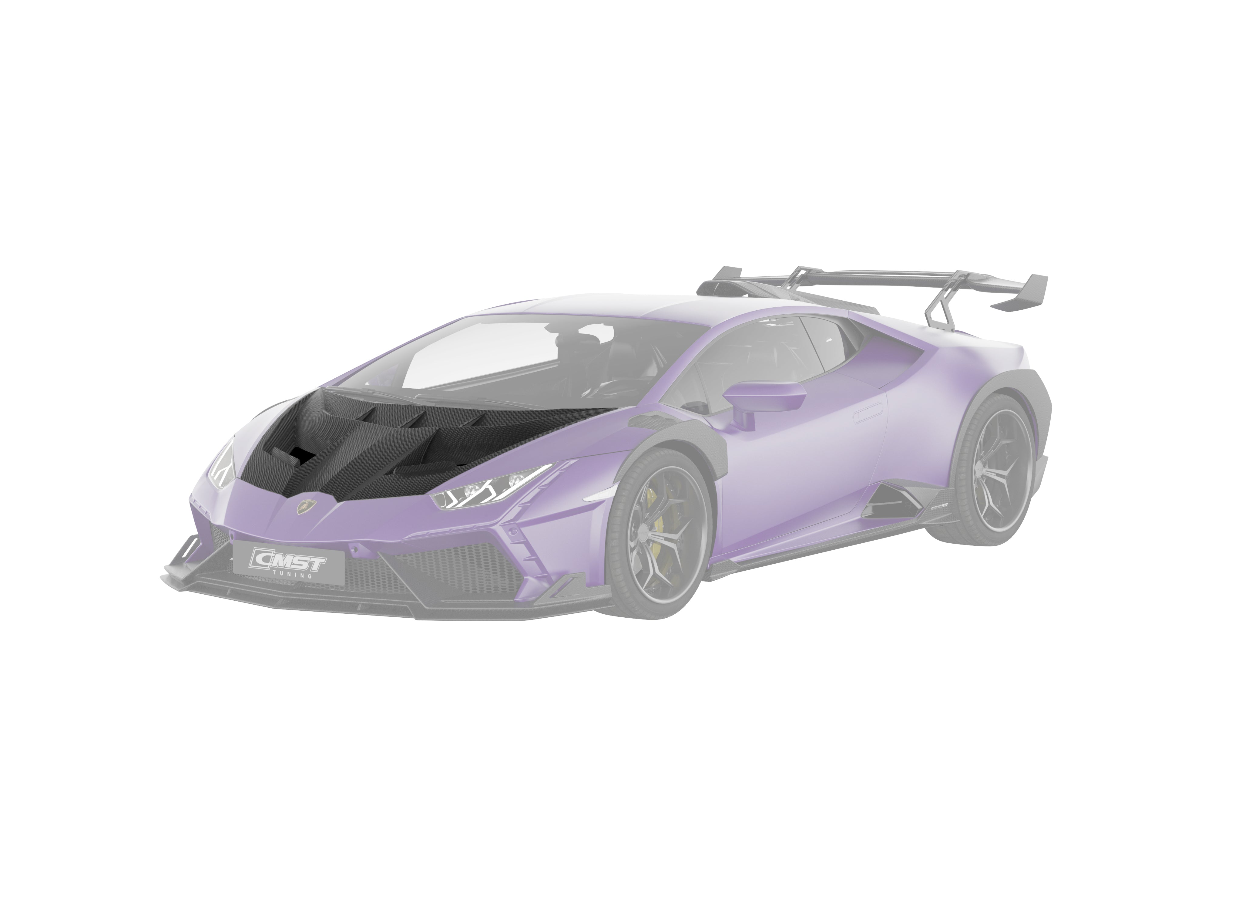 Lamborghini Huracan LP580 LP610 Evo RWD AWD Tecnica Performante 2015 2016 2017 2018 2019 2020 2021 2022 2023 2024 with Aftermarket Parts - Hood Pre-preg Carbon Fiber / FRP from CMST Tuning