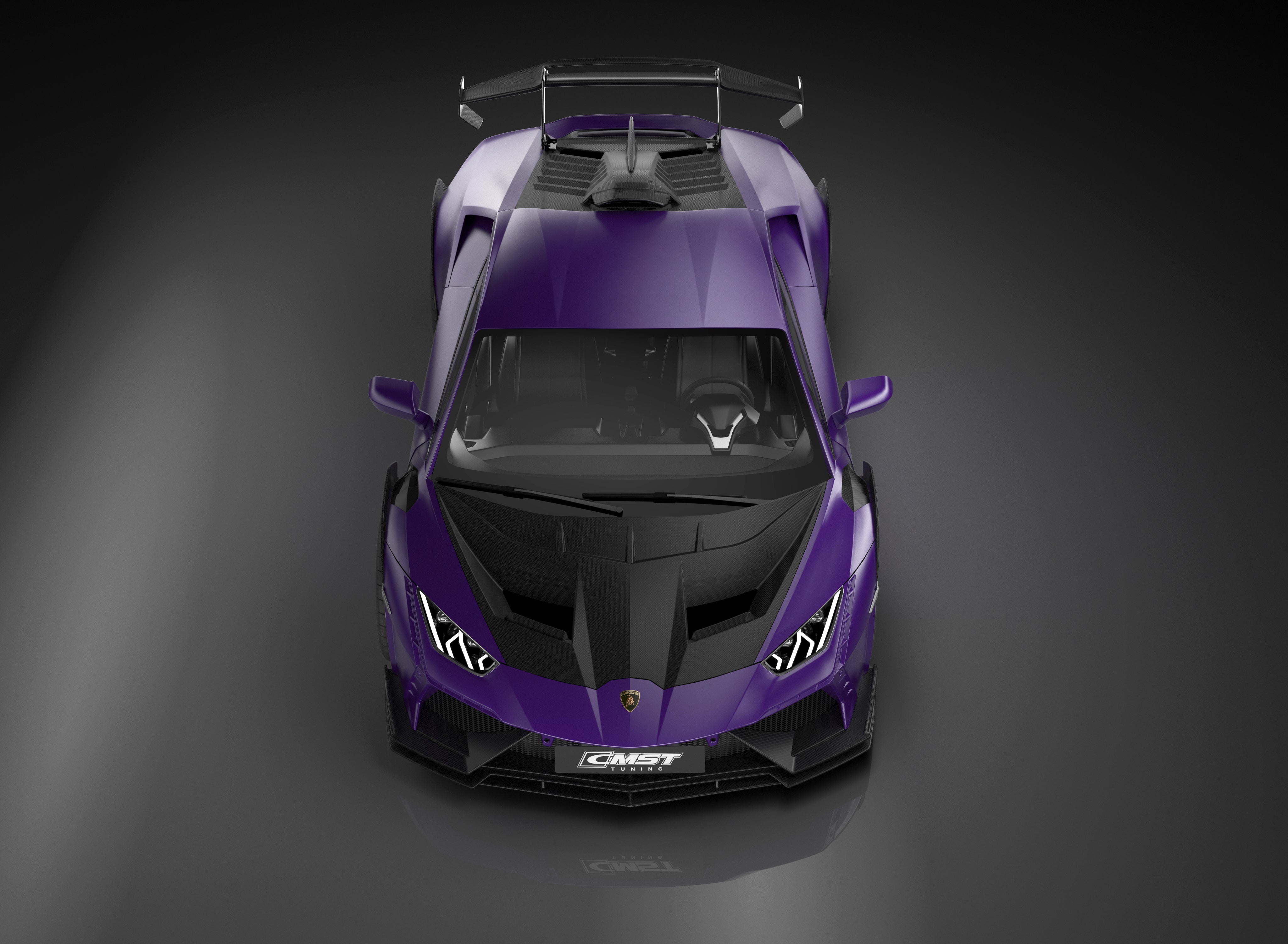 Lamborghini Huracan LP580 LP610 Evo RWD AWD Tecnica Performante 2015 2016 2017 2018 2019 2020 2021 2022 2023 2024 with Aftermarket Parts - Hood Pre-preg Carbon Fiber / FRP from CMST Tuning