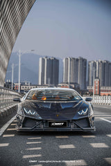 Lamborghini Huracan LP580 LP610 Evo RWD AWD Tecnica Performante 2015 2016 2017 2018 2019 2020 2021 2022 2023 2024 with Aftermarket Parts - Front Bumper & Front Lip Pre-preg Carbon Fiber / FRP from CMST Tuning