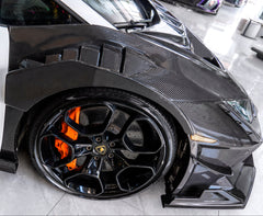 Lamborghini Huracan LP580 LP610 Evo RWD AWD Tecnica Performante 2015 2016 2017 2018 2019 2020 2021 2022 2023 2024 with Aftermarket Parts - Front Fenders Pre-preg Carbon Fiber / FRP from CMST Tuning