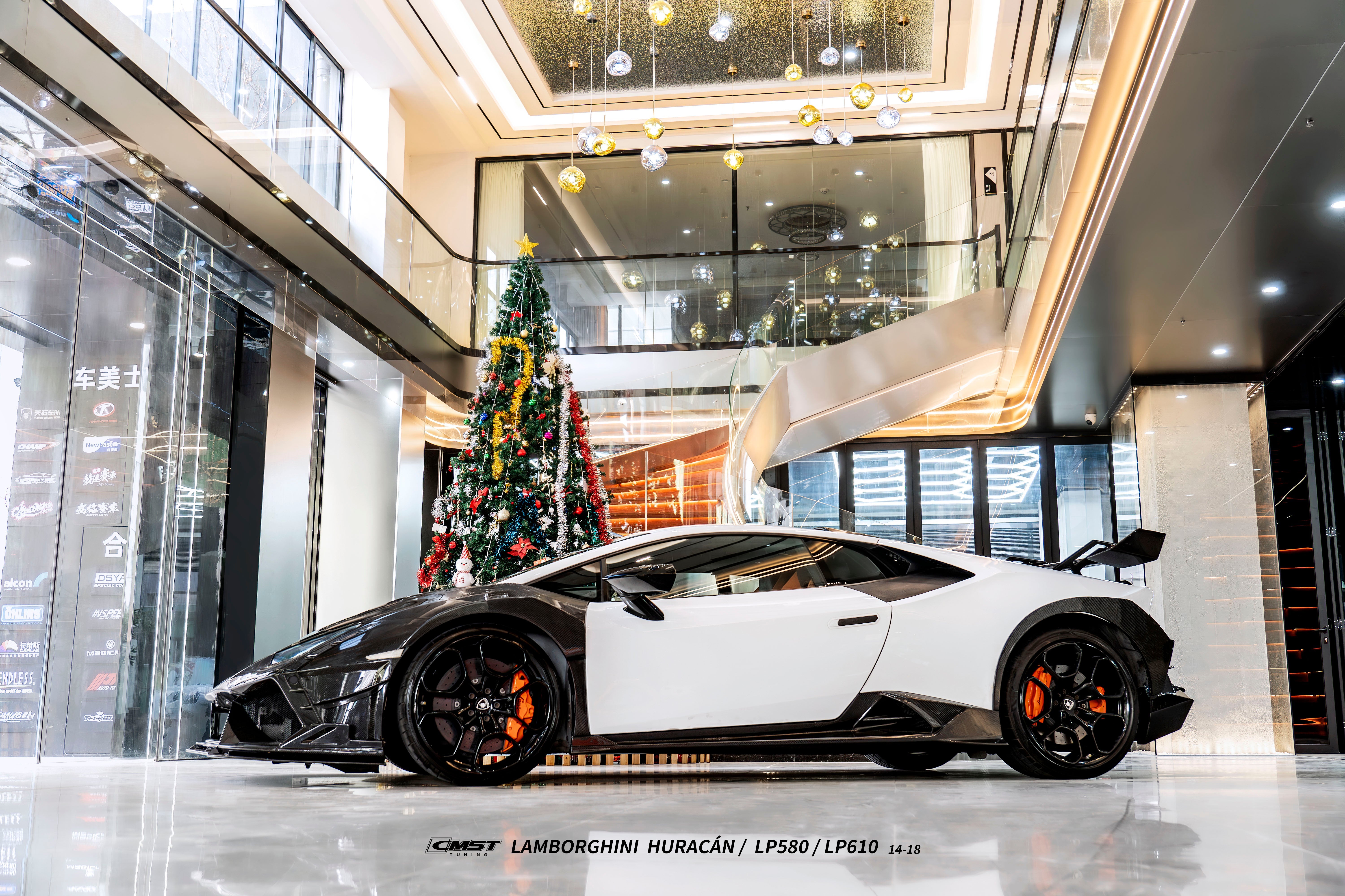 Lamborghini Huracan LP580 LP610 Evo RWD AWD Tecnica Performante 2015 2016 2017 2018 2019 2020 2021 2022 2023 2024 with Aftermarket Parts - Front Fenders Pre-preg Carbon Fiber / FRP from CMST Tuning