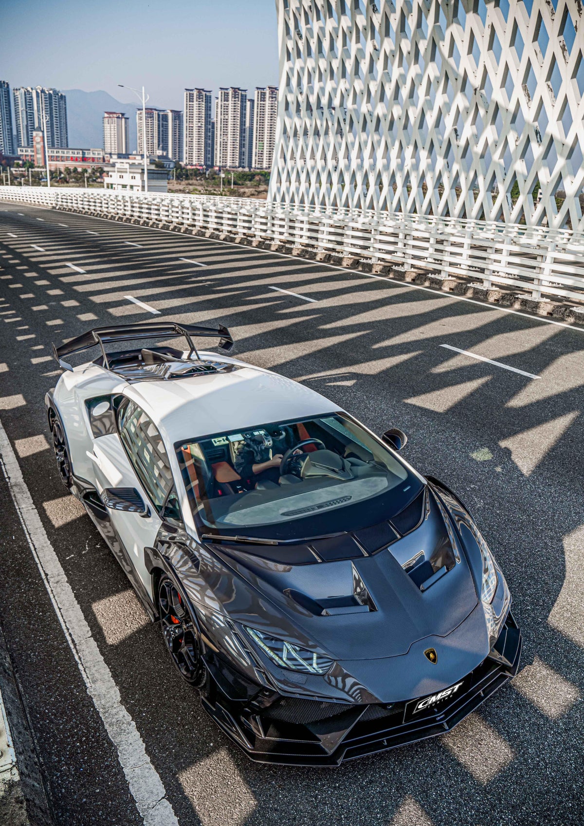 Lamborghini Huracan LP580 LP610 Evo RWD AWD Tecnica Performante 2015 2016 2017 2018 2019 2020 2021 2022 2023 2024 with Aftermarket Parts - Hood Pre-preg Carbon Fiber / FRP from CMST Tuning