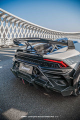 Lamborghini Huracan LP580 LP610 Evo RWD AWD Tecnica Performante 2015 2016 2017 2018 2019 2020 2021 2022 2023 2024 with Aftermarket Parts - Rear Spolier Pre-preg Carbon Fiber / FRP from CMST Tuning