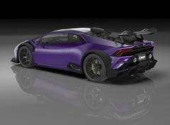 Lamborghini Huracan LP580 LP610 Evo RWD AWD Tecnica Performante 2015 2016 2017 2018 2019 2020 2021 2022 2023 2024 with Aftermarket Parts - Rear Bumper & Rear Diffuser Pre-preg Carbon Fiber / FRP from CMST Tuning