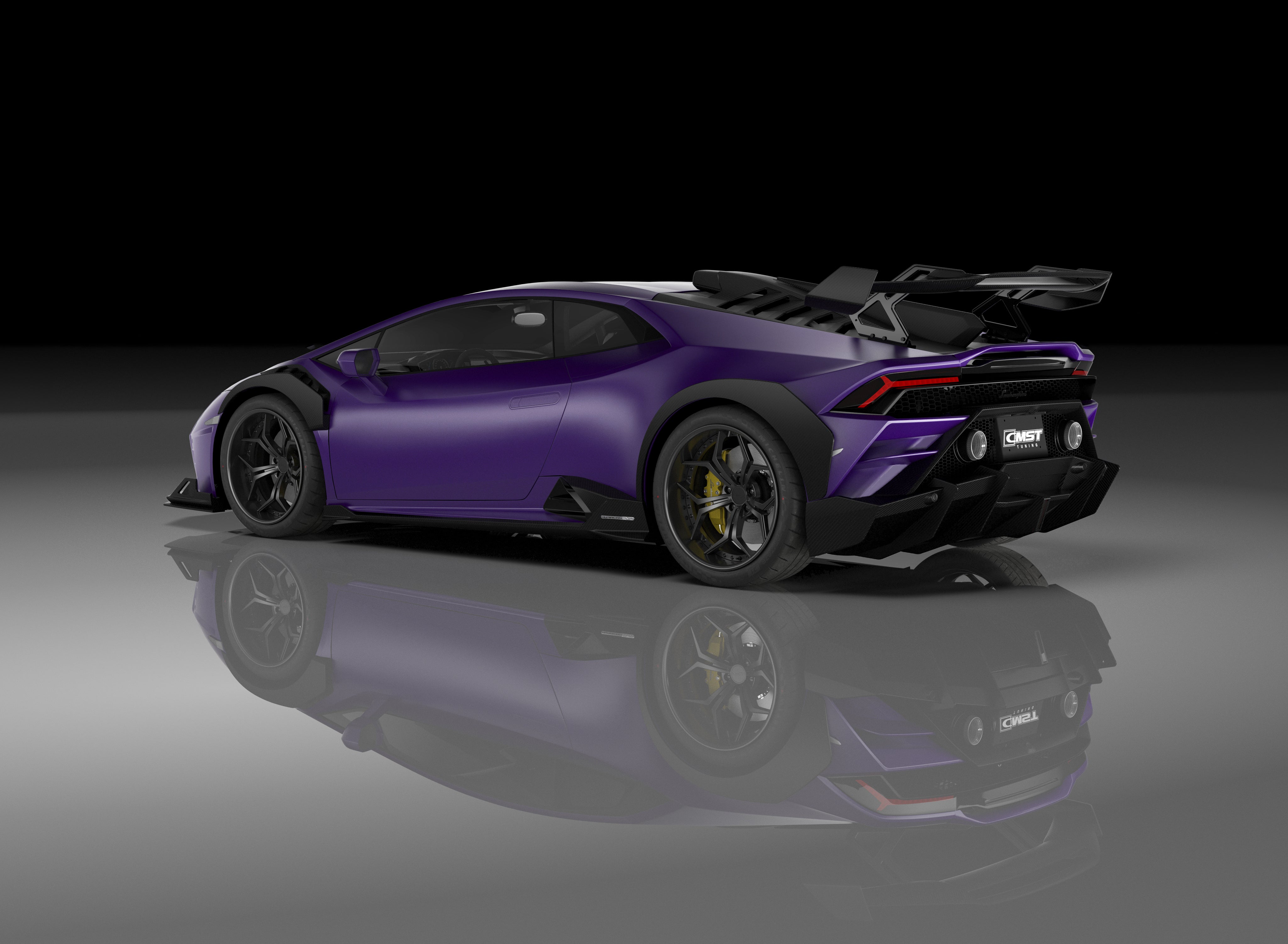 Lamborghini Huracan LP580 LP610 Evo RWD AWD Tecnica Performante 2015 2016 2017 2018 2019 2020 2021 2022 2023 2024 with Aftermarket Parts - Side Skirts Pre-preg Carbon Fiber / FRP from CMST Tuning