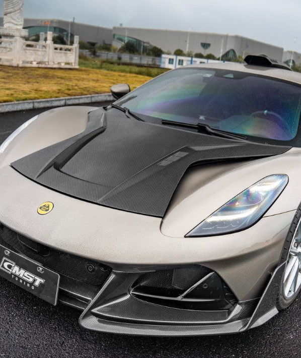 Lotus Emira 3.6 V6 2.0 Four-cylinder 2022-ON with Aftermarket Parts - Hood Dry Pre-preg Carbon Fiber / FRP