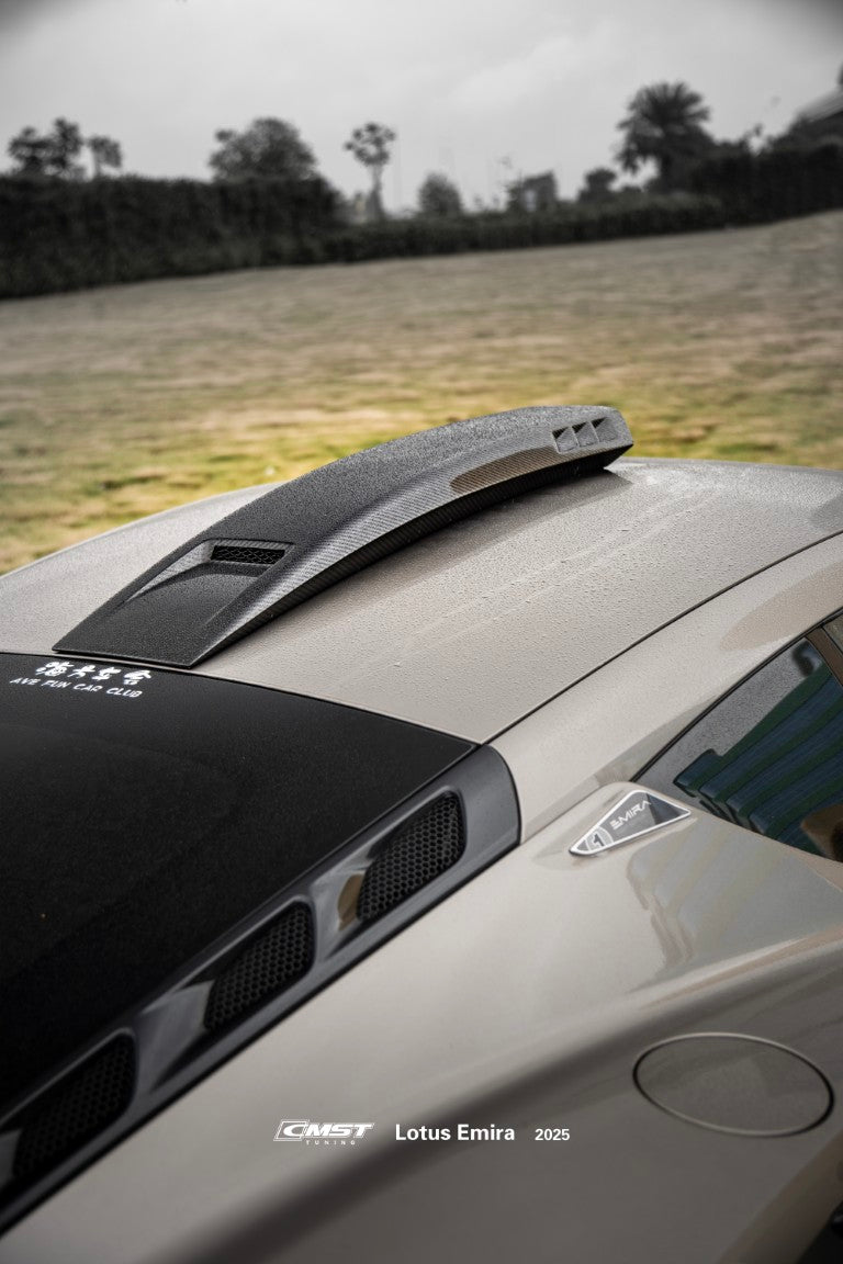 Lotus Emira 3.6 V6 2.0 Four-cylinder 2022-ON with Aftermarket Parts - Roof Scoop Dry Pre-preg Carbon Fiber / FRP