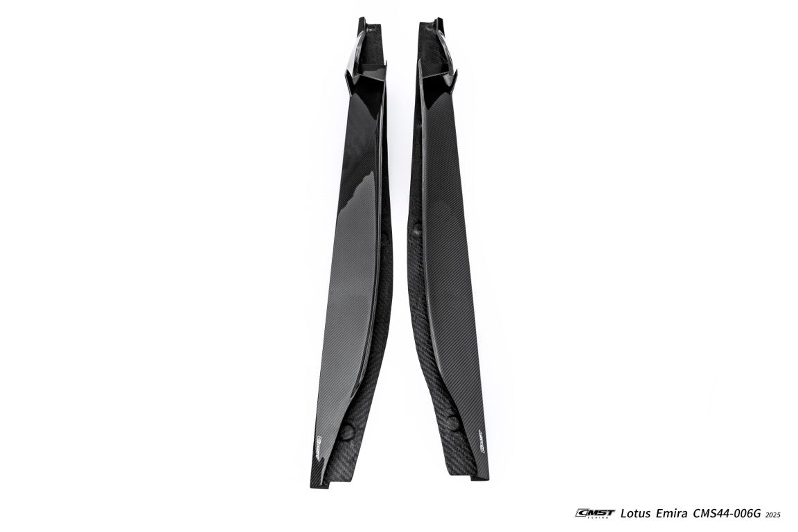 Lotus Emira 3.6 V6 2.0 Four-cylinder 2022-ON with Aftermarket Parts - Side Skirts Dry Pre-preg Carbon Fiber / FRP