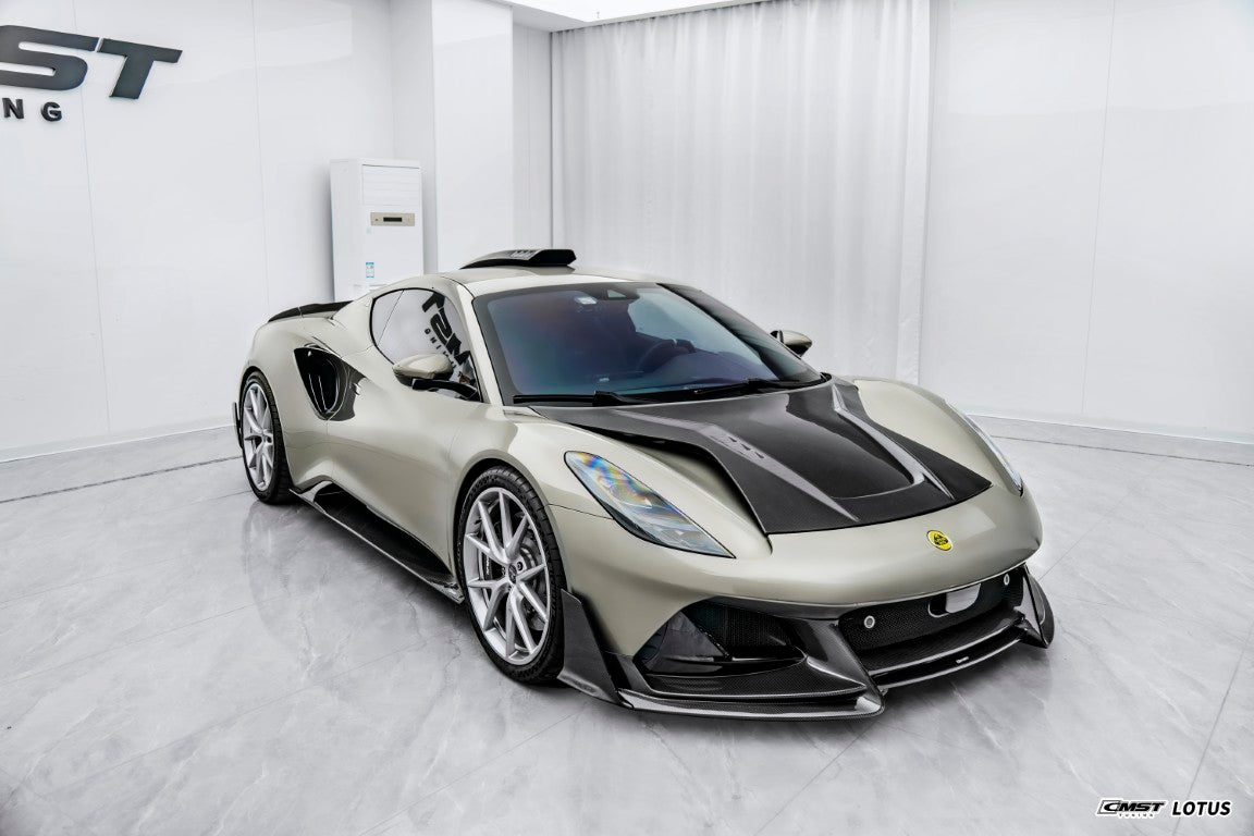 Lotus Emira 3.6 V6 2.0 Four-cylinder 2022-ON with Aftermarket Parts - Side Skirts Dry Pre-preg Carbon Fiber / FRP