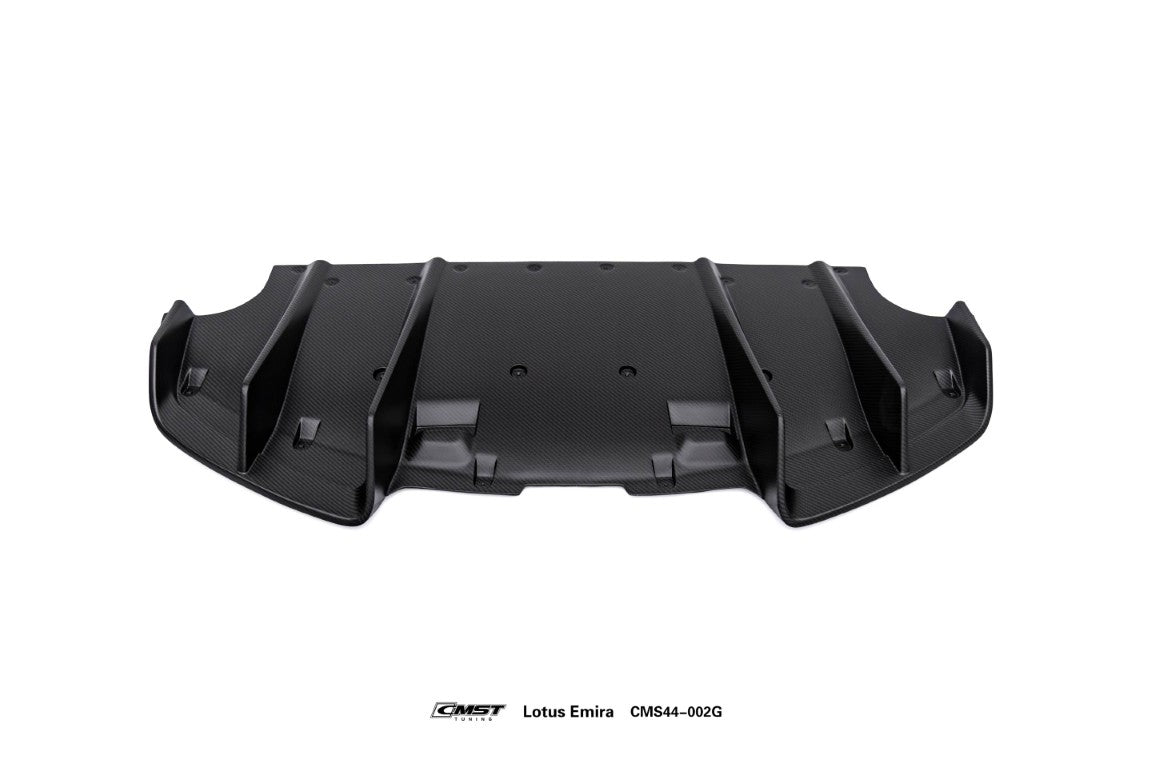 Lotus Emira 3.6 V6 2.0 Four-cylinder 2022-ON with Aftermarket Parts - V1 Rear Diffuser Dry Pre-preg Carbon Fiber / FRP