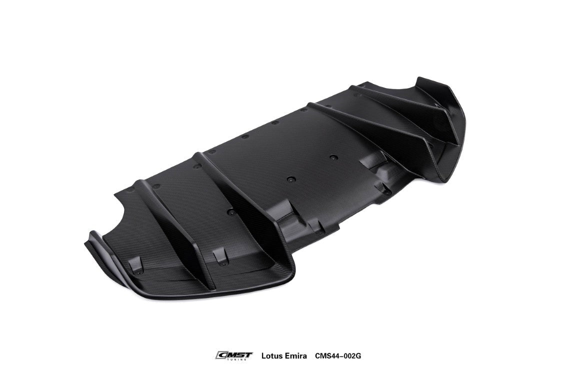 Lotus Emira 3.6 V6 2.0 Four-cylinder 2022-ON with Aftermarket Parts - V1 Rear Diffuser Dry Pre-preg Carbon Fiber / FRP