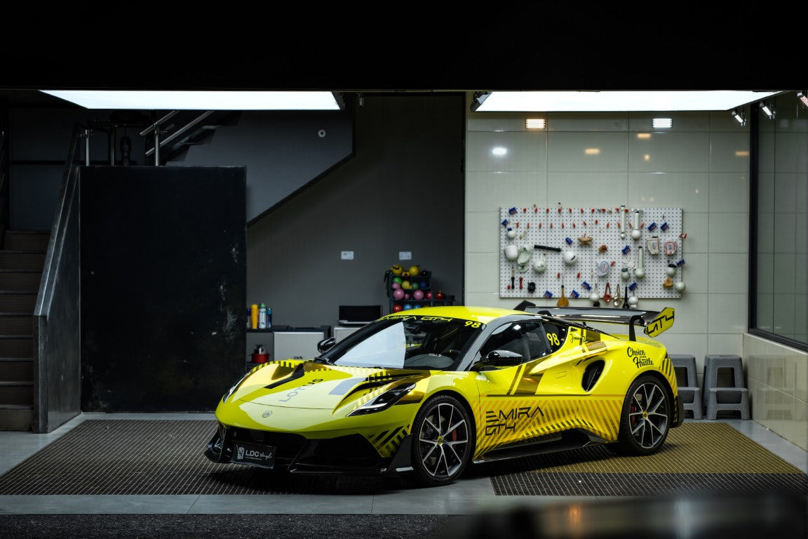 Lotus Emira 3.6 V6 2.0 Four-cylinder 2022-ON with Aftermarket Parts - V2 Front Lip Dry Pre-preg Carbon Fiber / FRP