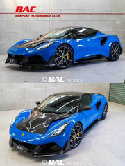 Lotus Emira 3.6 V6 2.0 Four-cylinder 2022-ON with Aftermarket Parts - V2 Front Lip Dry Pre-preg Carbon Fiber / FRP