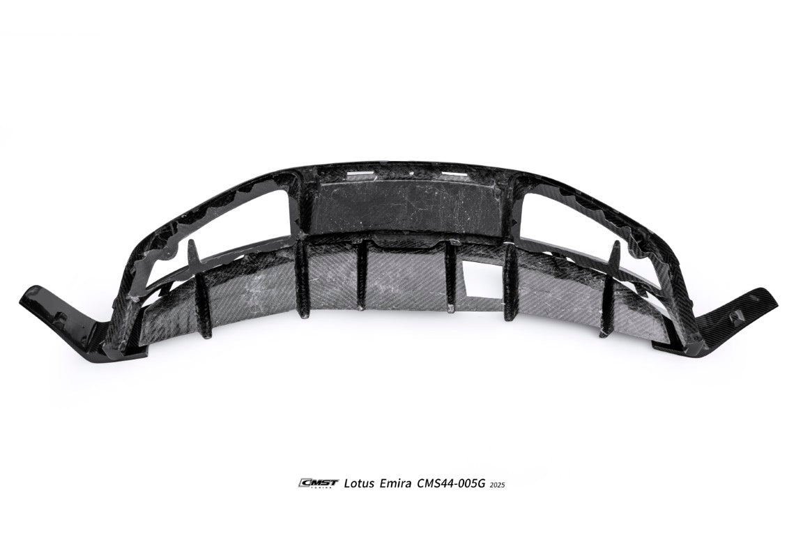 Lotus Emira 3.6 V6 2.0 Four-cylinder 2022-ON with Aftermarket Parts - V2 Rear Diffuser Dry Pre-preg Carbon Fiber / FRP