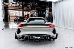 Lotus Emira 3.6 V6 2.0 Four-cylinder 2022-ON with Aftermarket Parts - V2 Rear Diffuser Dry Pre-preg Carbon Fiber / FRP