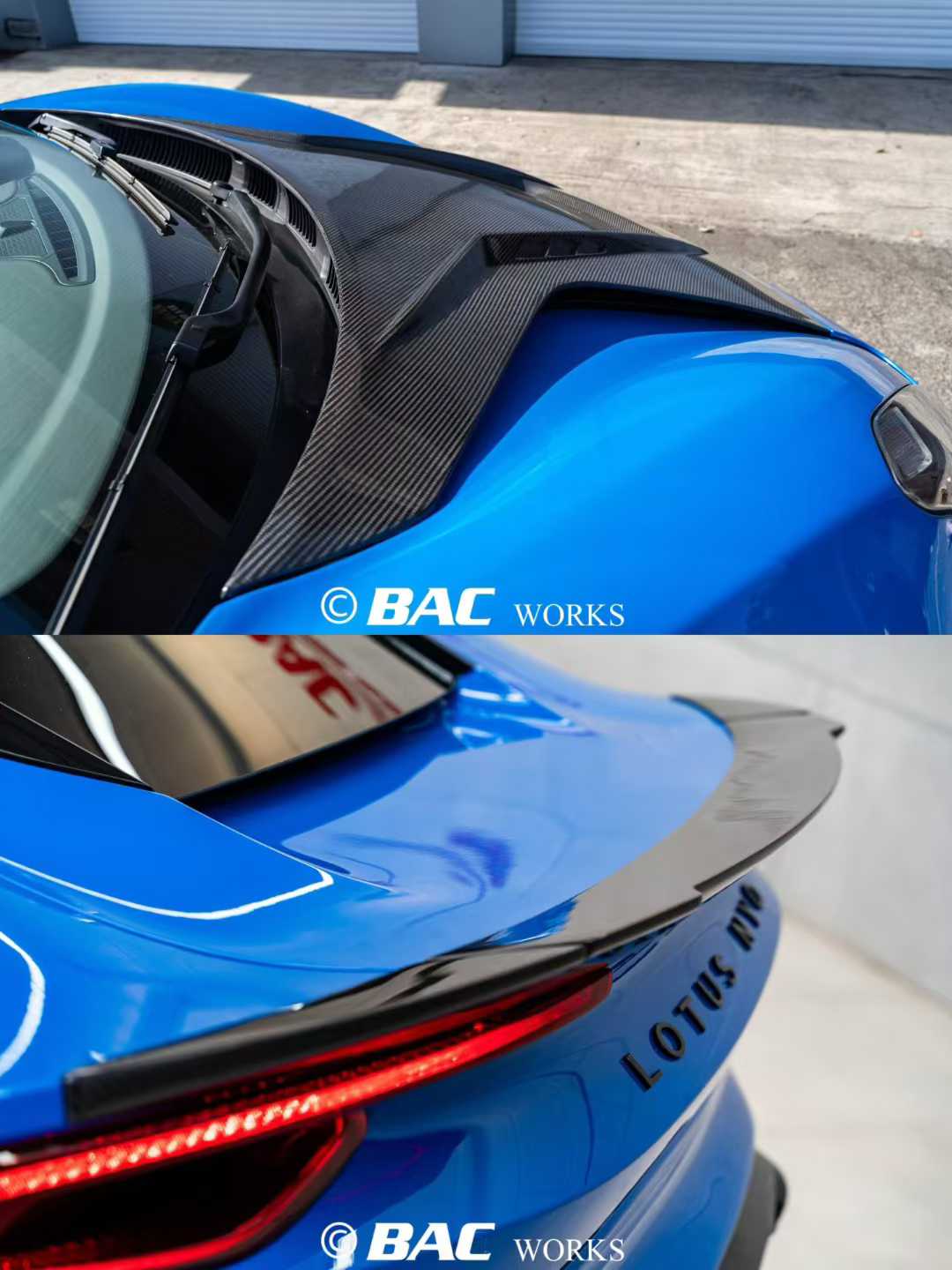 Emira Rear Spoiler Lotus Emira 3.6 V6 2.0 Aftermarket Parts - CMST Tuning Rear Spoiler Dry ...