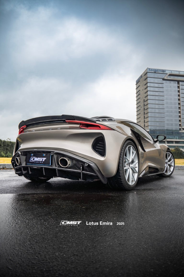 Emira Rear Spoiler Lotus Emira 3.6 V6 2.0 Aftermarket Parts - CMST Tuning Rear Spoiler Dry ...