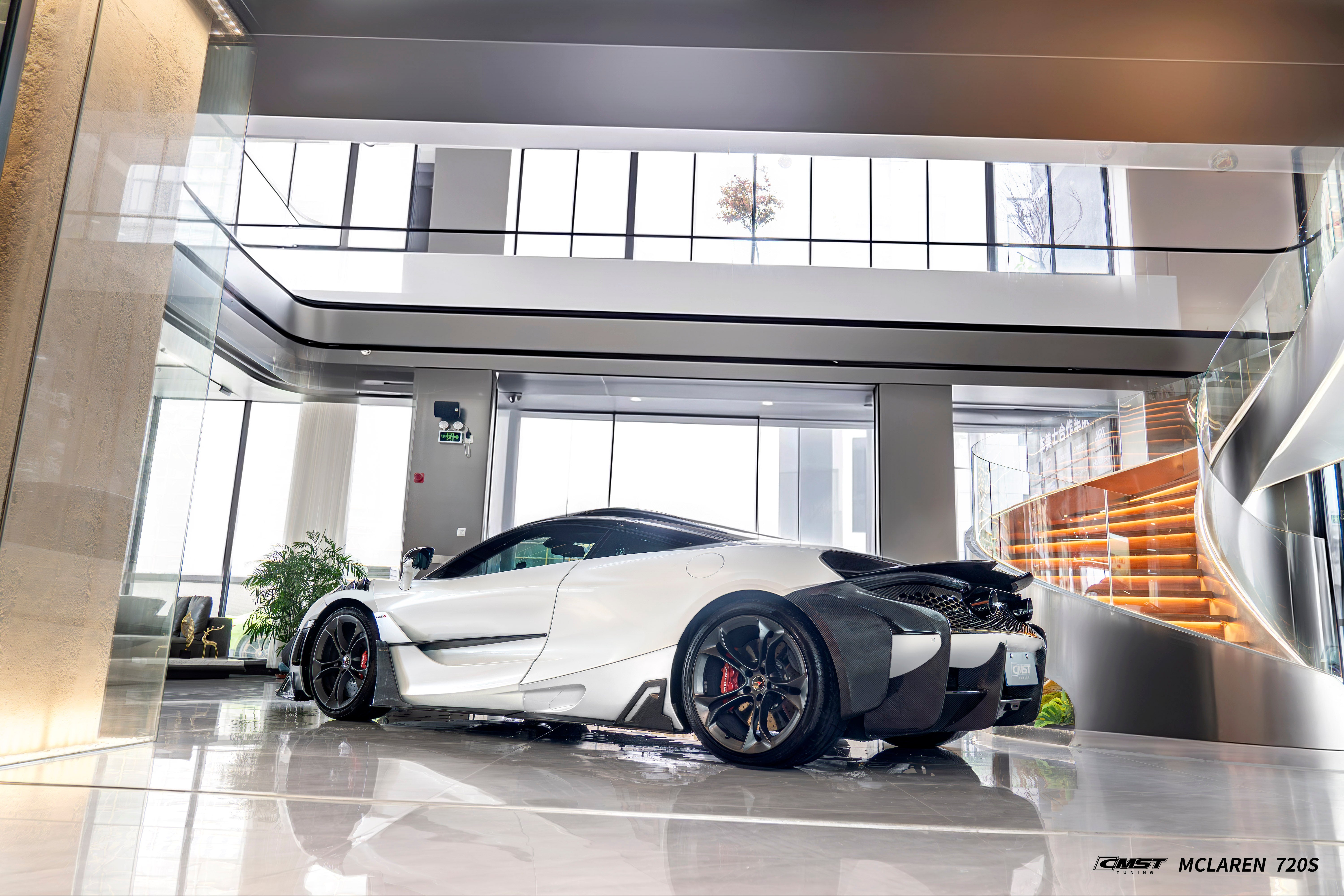 McLaren 720S 2018 2019 2020 2021 2022 2023 & 750S 2024-ON with Aftermarket Parts - Side Skirts Carbon Fiber / FRP from CMST Tuning