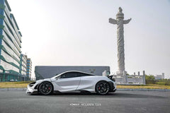 McLaren 720s 2018 2019 2020 2021 2022 2023 & 765LT 2021 2022 & 750s 2024 with Aftermarket Parts - 765lt Conversion Side Skirts Carbon Fiber / FRP from CMST Tuning