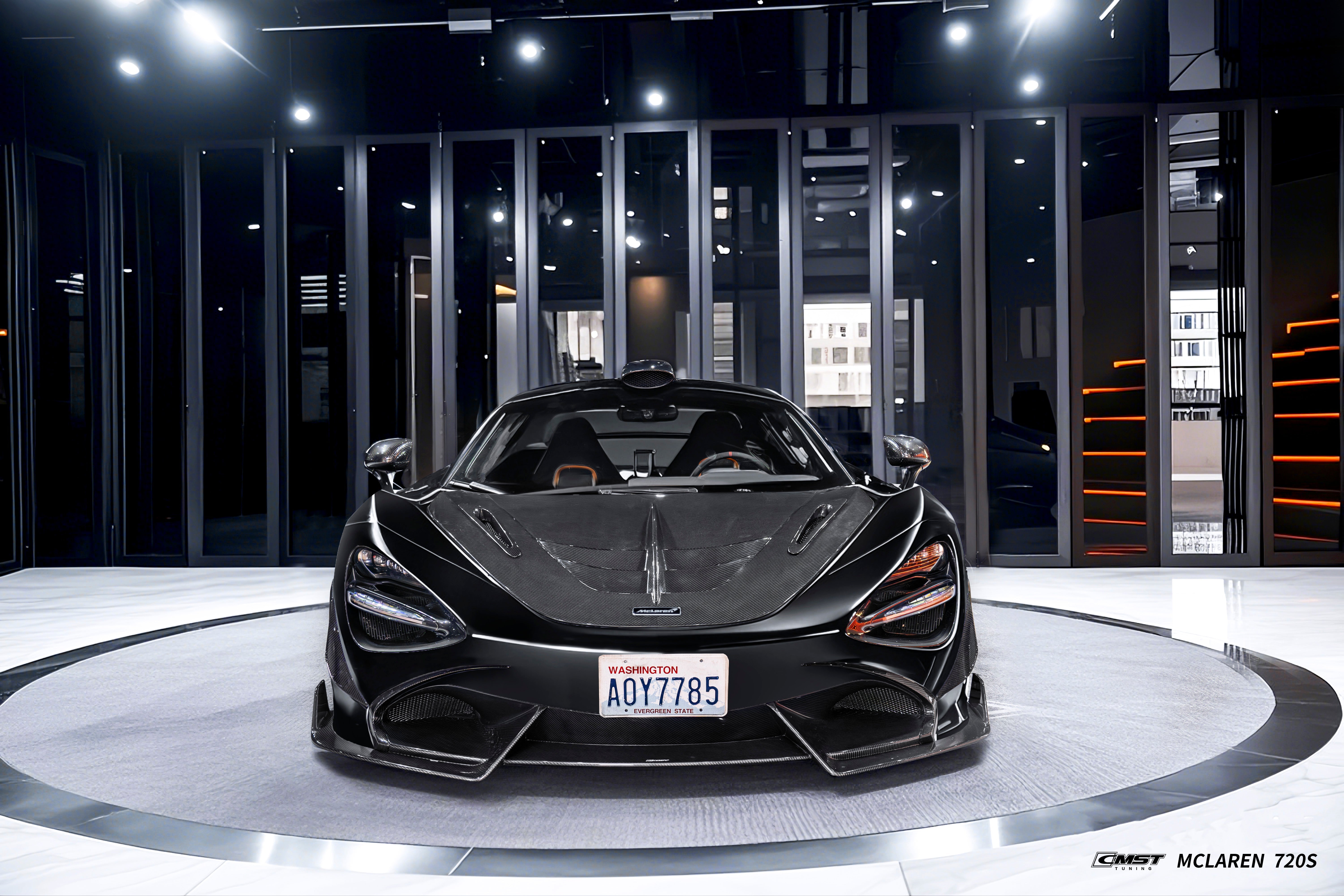 McLaren 720S 2018 2019 2020 2021 2022 2023 with Aftermarket Parts - Front Canards Carbon Fiber / FRP from CMST Tuning