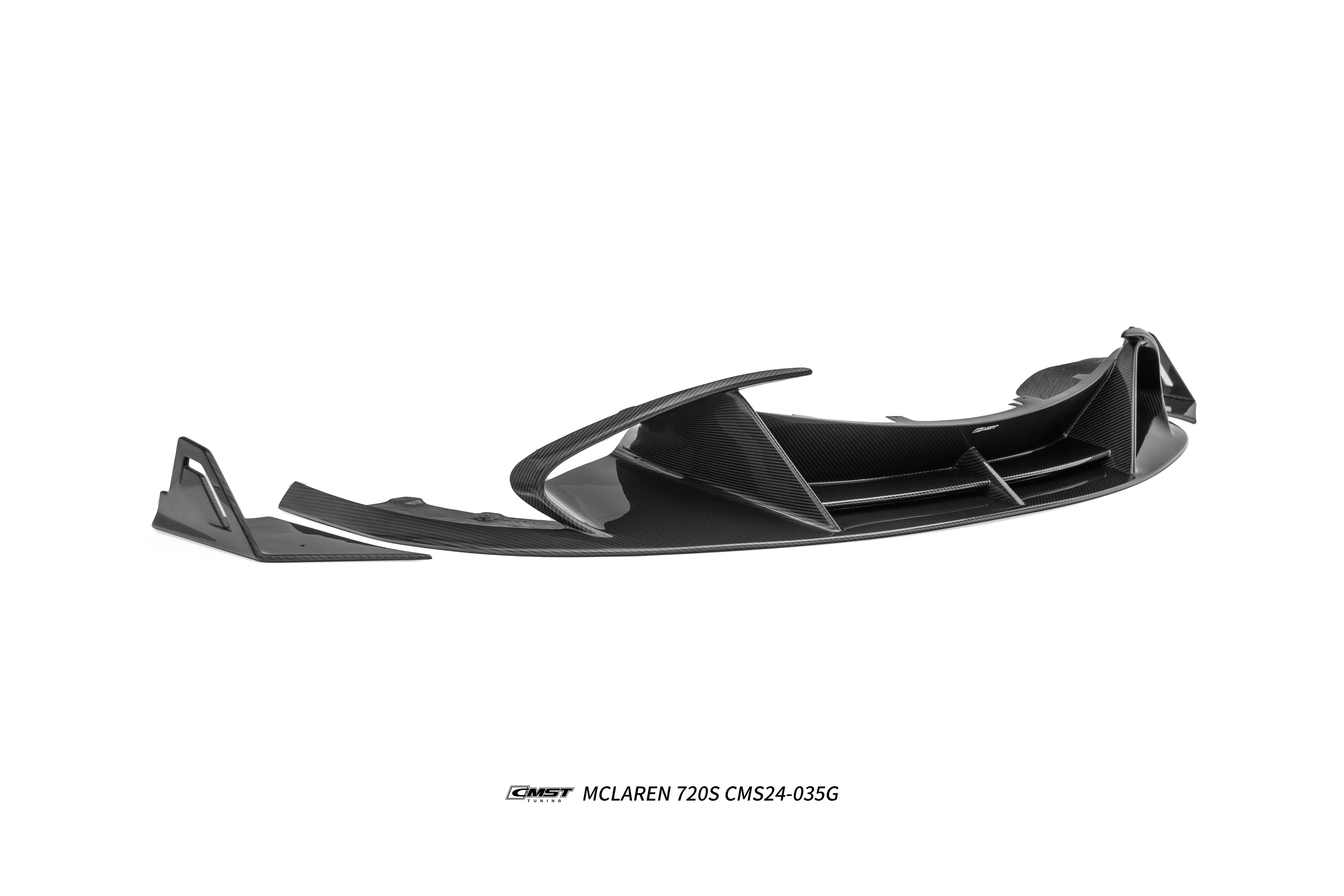 McLaren 720S 2018 2019 2020 2021 2022 2023 with Aftermarket Parts - V3 Front Lip Carbon Fiber / FRP from CMST Tuning