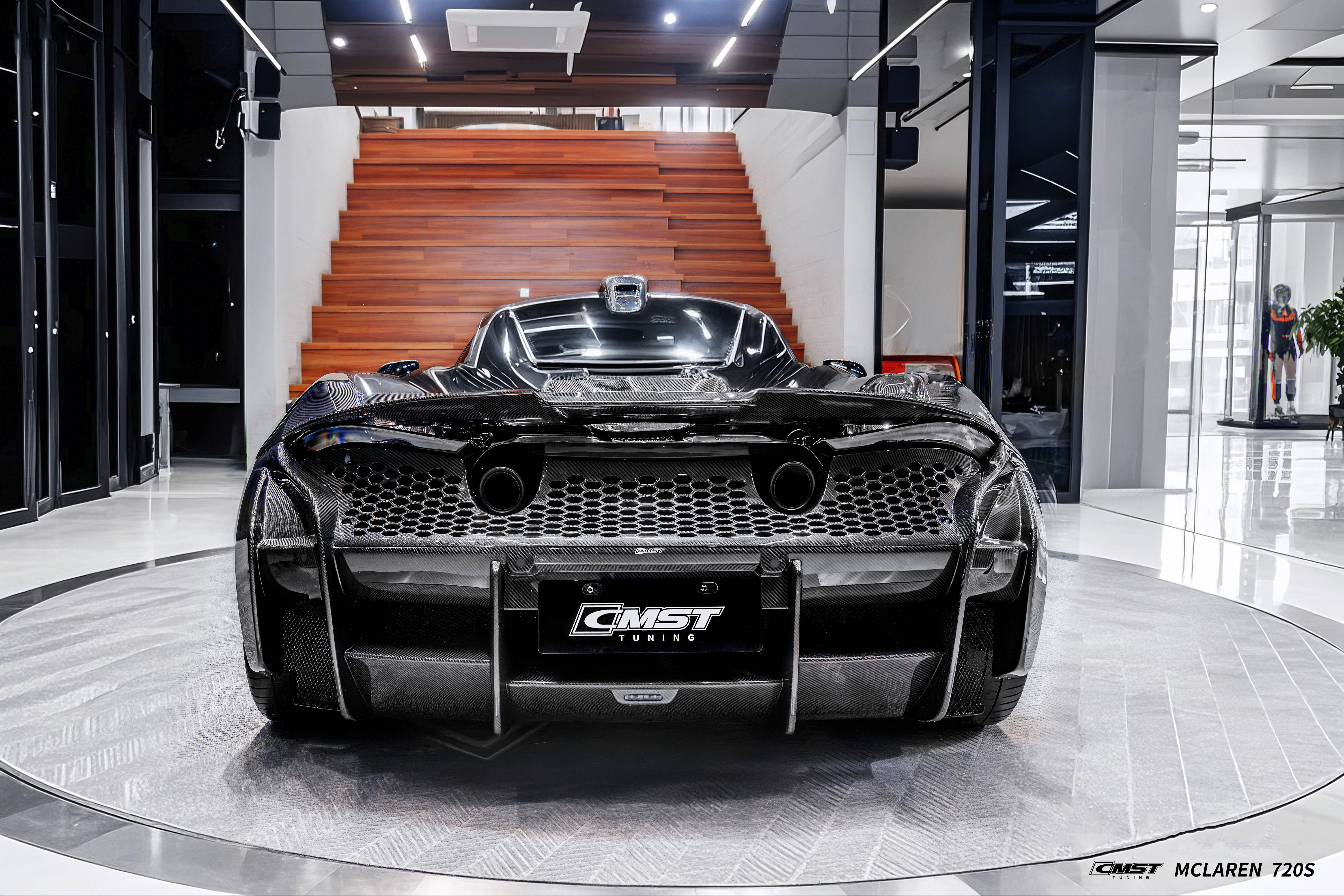 McLaren 720S 2018 2019 2020 2021 2022 2023 & 750S 2024-ON & 765LT 2021 2022 with Aftermarket Parts - Roof Scoop Carbon Fiber / FRP from CMST Tuning