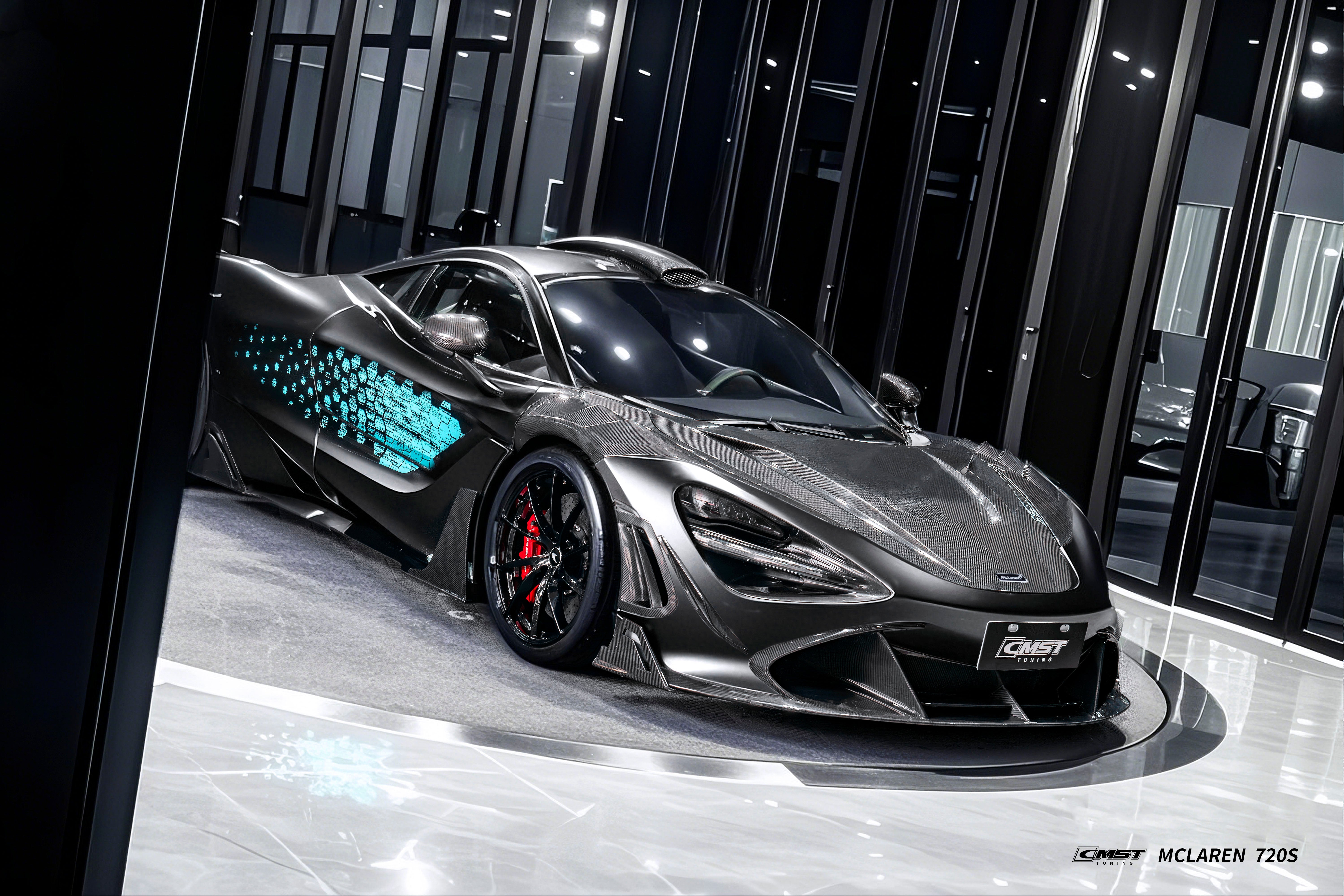 McLaren 720S 2018 2019 2020 2021 2022 2023 with Aftermarket Parts - Front Canards Carbon Fiber / FRP from CMST Tuning