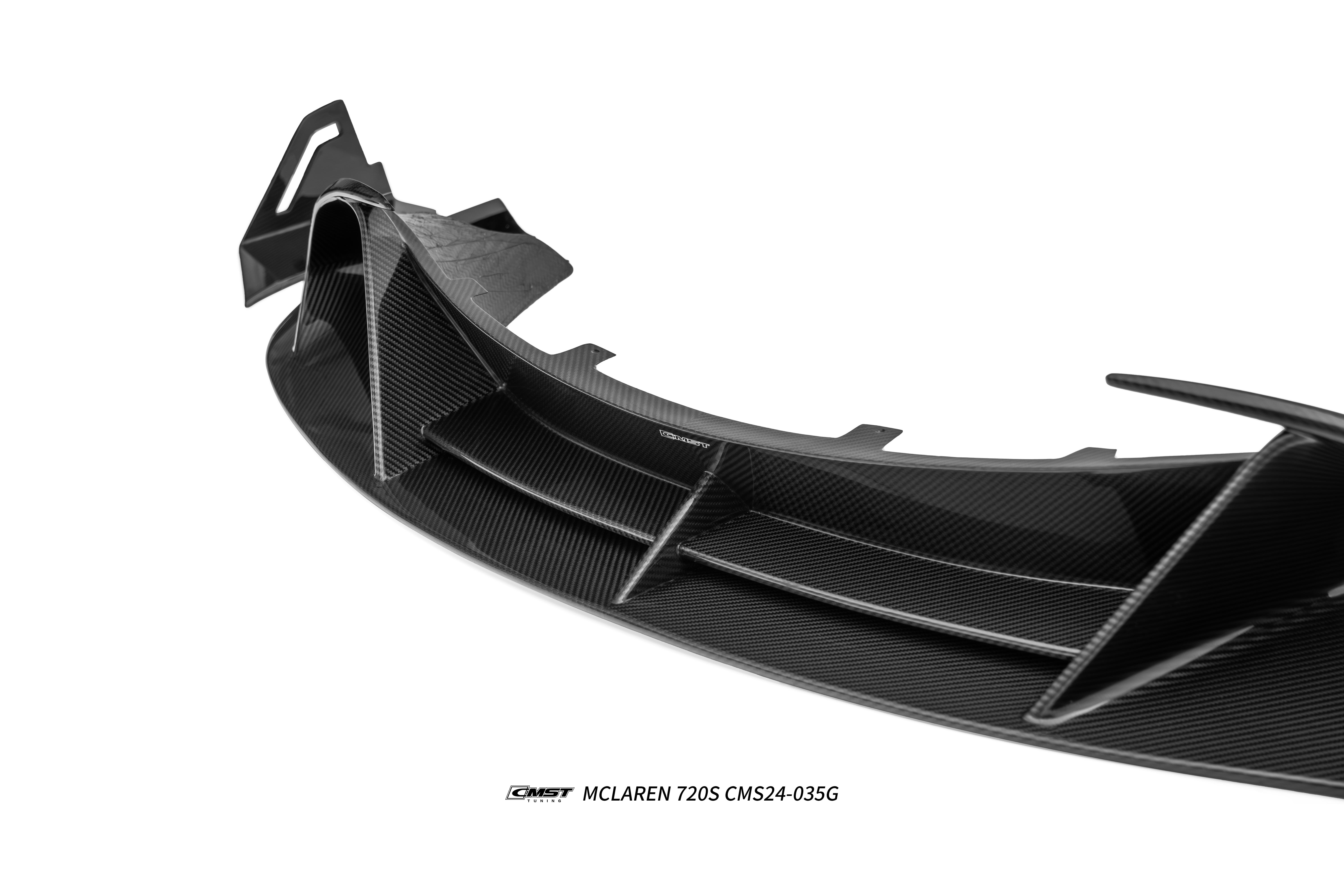 McLaren 720S 2018 2019 2020 2021 2022 2023 with Aftermarket Parts - V3 Front Lip Carbon Fiber / FRP from CMST Tuning