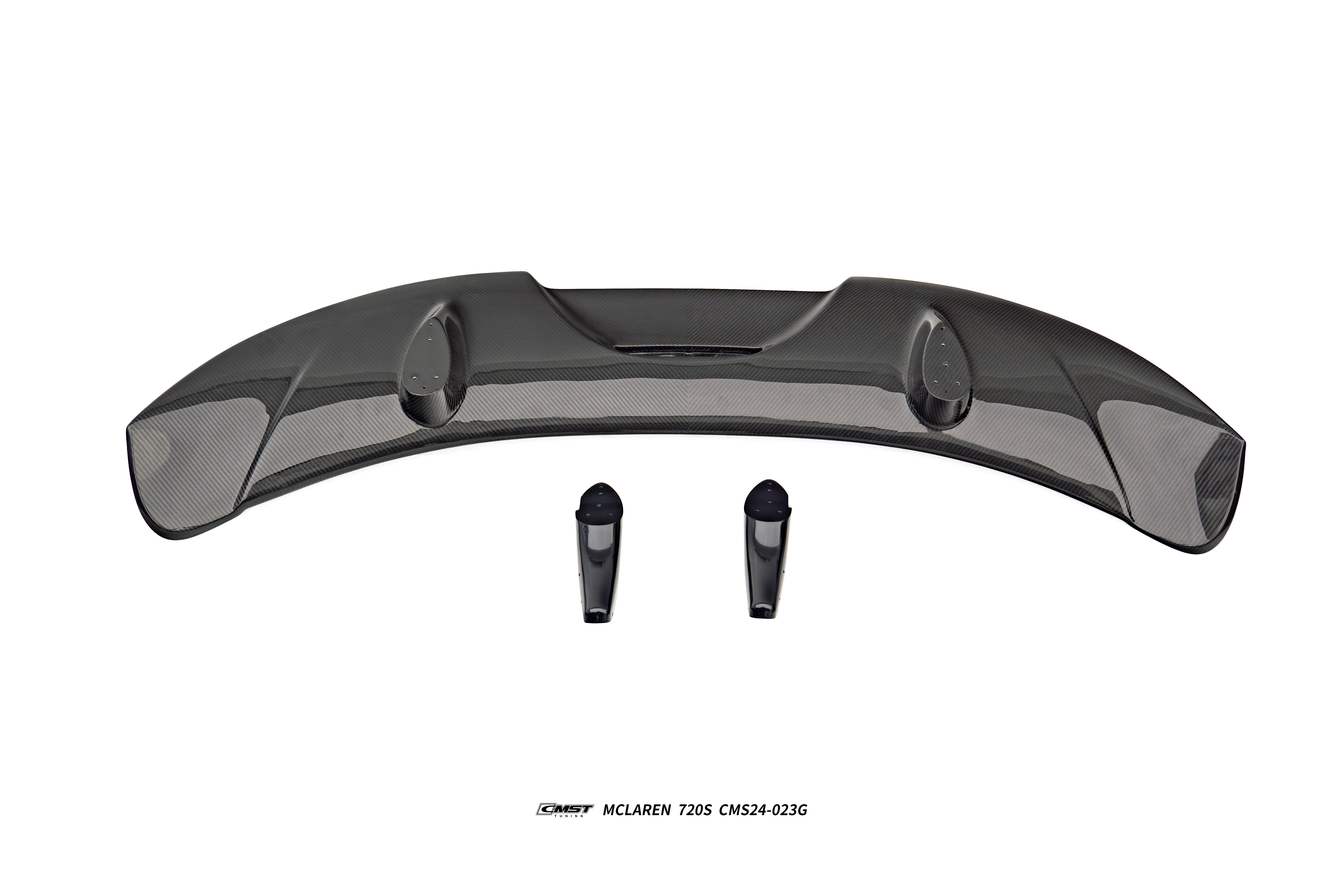 McLaren 720s 2018 2019 2020 2021 2022 2023 with Aftermarket Parts - 765lt Conversion Rear Spoiler Wing Carbon Fiber / FRP from CMST Tuning