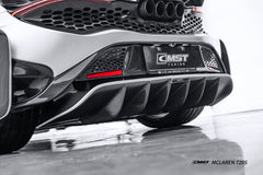 McLaren 720s 2018 2019 2020 2021 2022 2023  with Aftermarket Parts - 765lt Conversion Rear Bumper & Rear Diffuser & Rear Canards Carbon Fiber / FRP from CMST Tuning