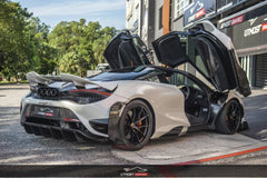 McLaren 720s 2018 2019 2020 2021 2022 2023  with Aftermarket Parts - 765lt Conversion Rear Bumper & Rear Diffuser & Rear Canards Carbon Fiber / FRP from CMST Tuning