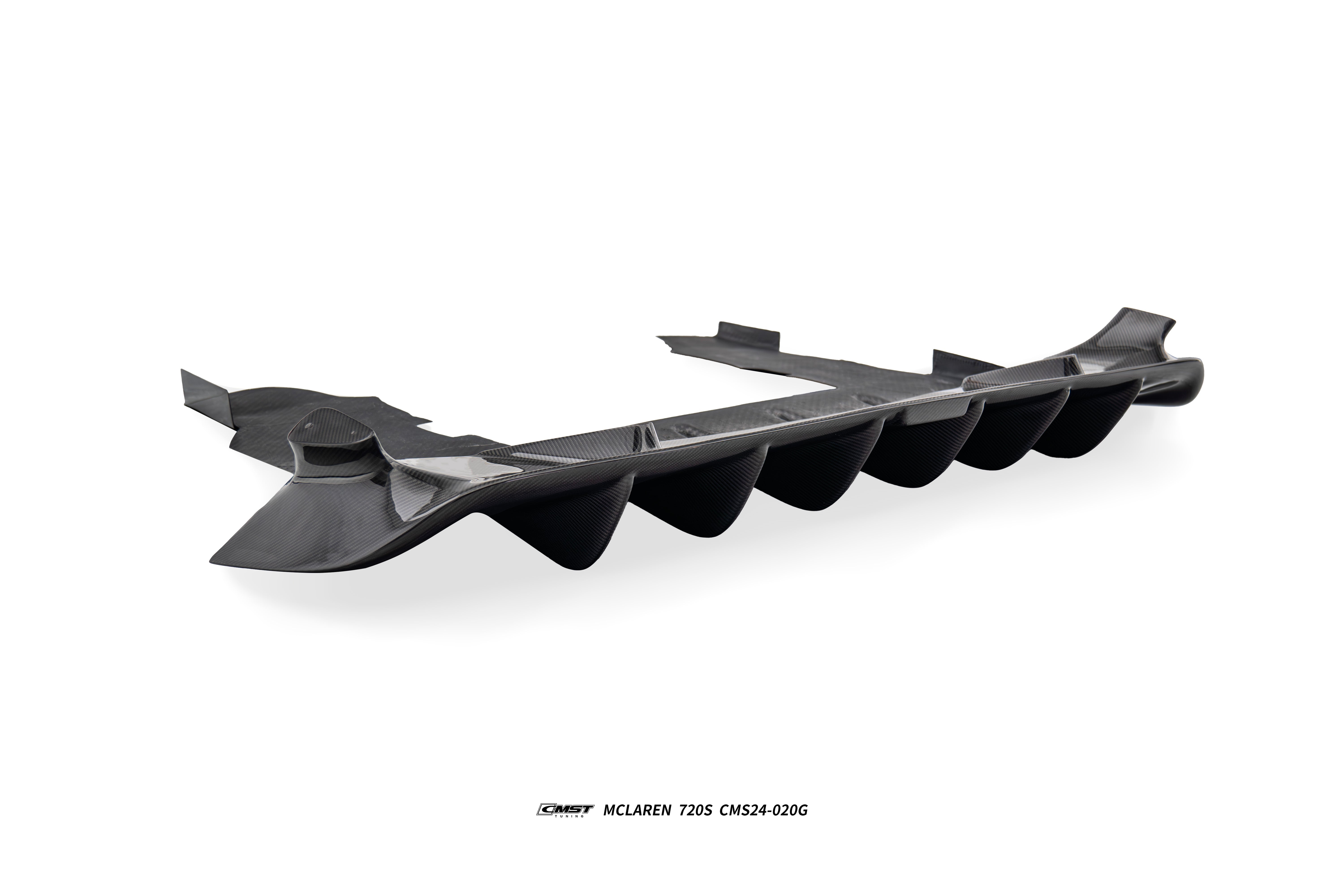 McLaren 720s 2018 2019 2020 2021 2022 2023  with Aftermarket Parts - 765lt Conversion Rear Bumper & Rear Diffuser & Rear Canards Carbon Fiber / FRP from CMST Tuning