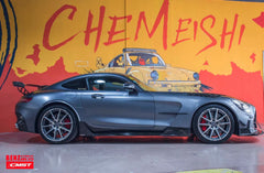 Mercedes Benz AMG GT GTS C190 2016-2021 with Aftermarket Parts - Black Series Style Rear Wheel Arch Trim Carbon Fiber / FRP from CMST Tuning