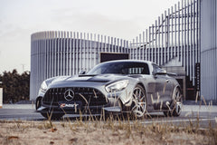 Mercedes Benz AMG GT GTS C190 2016-2021 with Aftermarket Parts - Black Series Style Side Skirts Carbon Fiber / FRP from CMST Tuning