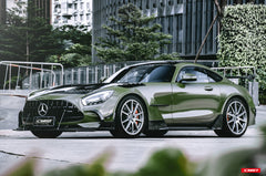 Mercedes Benz AMG GT GTS GTC C190 2016-2021 (designed to work with CMST Black Series Style Front Fenders, corner small lips would need to be shaved off for fitment with OEM fenders, 3 point star not included) with Aftermarket Parts - Front Bumper Set Carbon Fiber / FRP from CMST Tuning