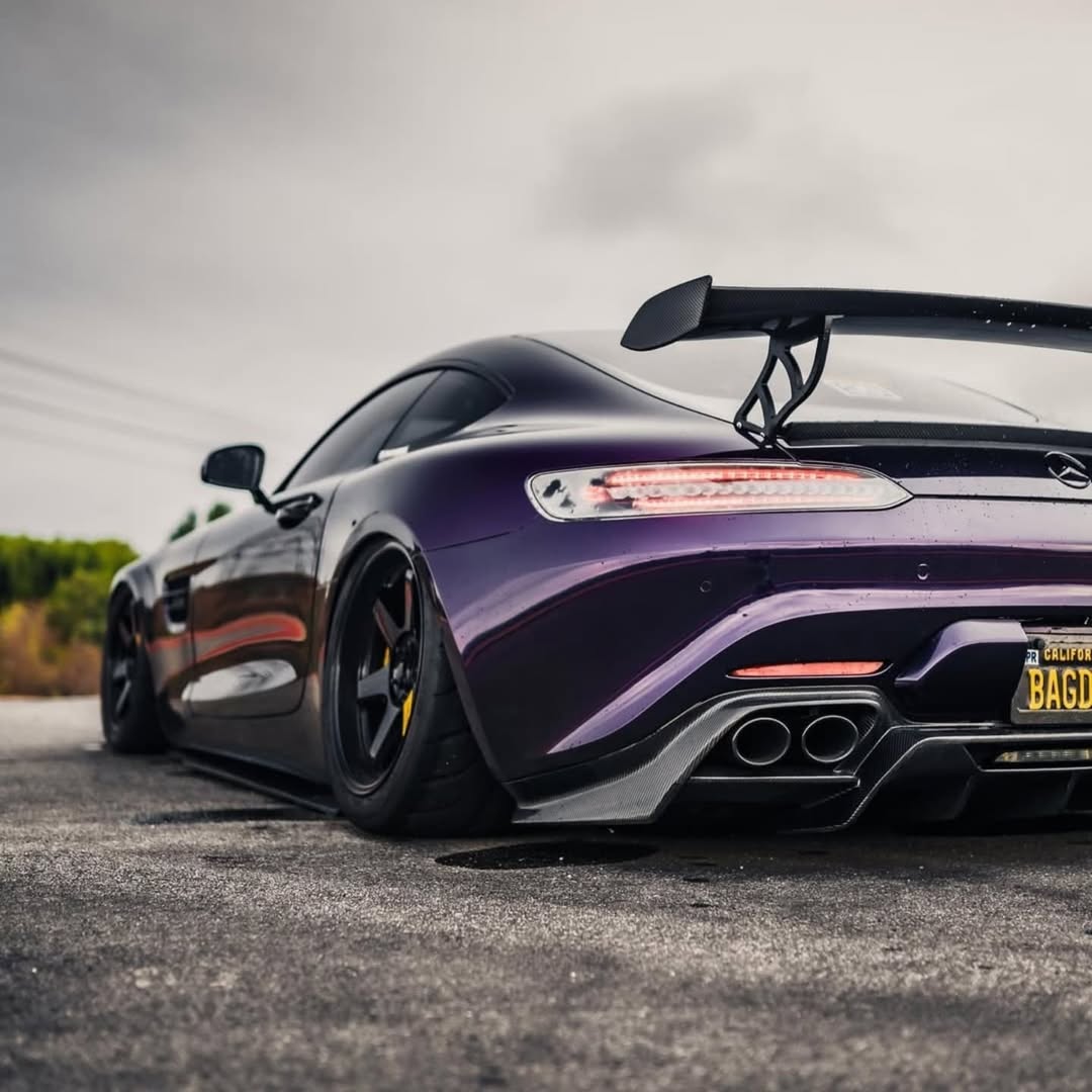Mercedes Benz AMG GT Base GTS GTC C190 2016 2017 2018 2019 2020 2021 with Aftermarket Parts - V2 Rear Wing Carbon Fiber / FRP from CMST Tuning
