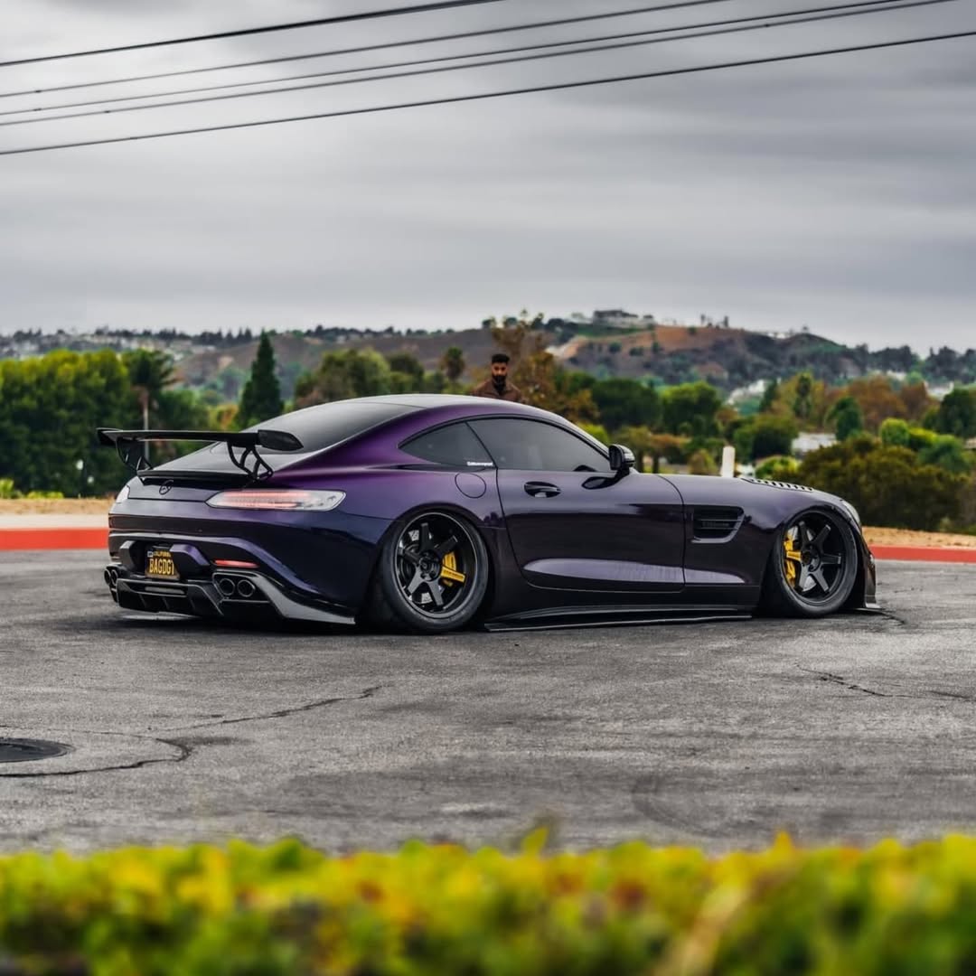 Mercedes Benz AMG GT Base GTS GTC C190 2016 2017 2018 2019 2020 2021 with Aftermarket Parts - V2 Rear Wing Carbon Fiber / FRP from CMST Tuning