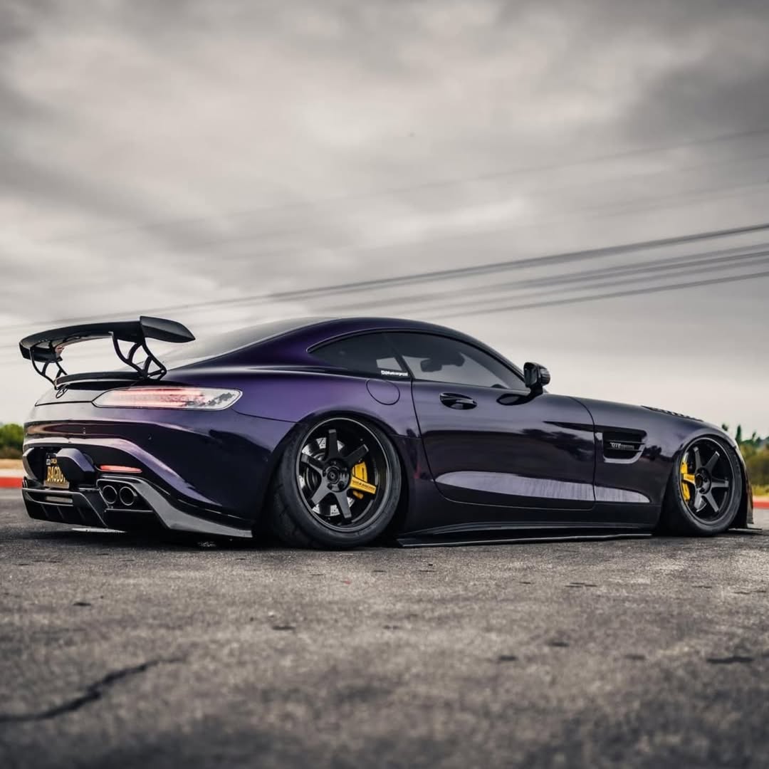 Mercedes Benz AMG GT Base GTS GTC C190 2016 2017 2018 2019 2020 2021 with Aftermarket Parts - V2 Rear Wing Carbon Fiber / FRP from CMST Tuning