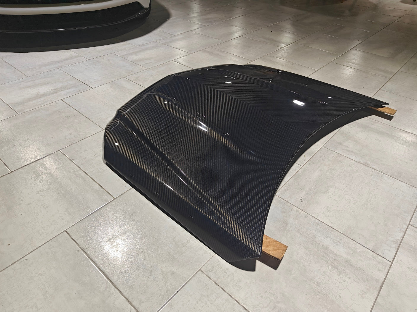 Mercedes Benz C-Class C350 C300 C250 Luxury Sport W204 Facelift 2012 2013 2014 with Aftermarket Parts - Hood Carbon Fiber from CMST Tuning