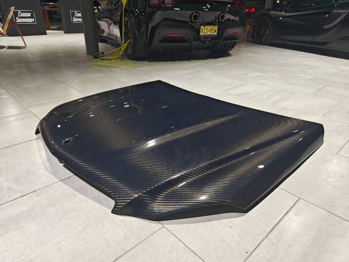 Mercedes Benz C-Class C350 C300 C250 Luxury Sport W204 Facelift 2012 2013 2014 with Aftermarket Parts - Hood Carbon Fiber from CMST Tuning
