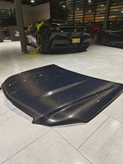 Mercedes Benz C-Class C350 C300 C250 Luxury Sport W204 Facelift 2012 2013 2014 with Aftermarket Parts - Hood Carbon Fiber from CMST Tuning