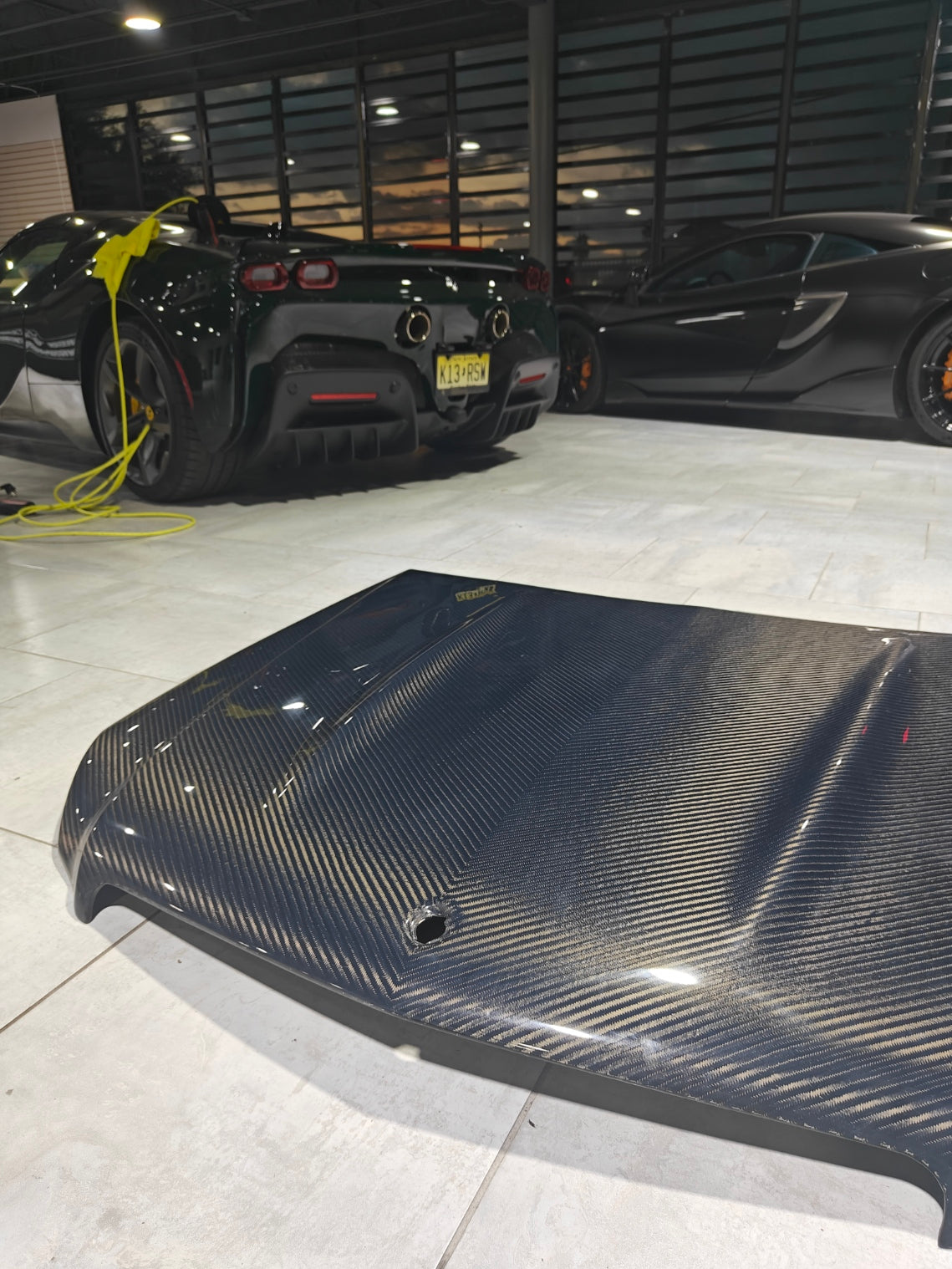Mercedes Benz C-Class C350 C300 C250 Luxury Sport W204 Facelift 2012 2013 2014 with Aftermarket Parts - Hood Carbon Fiber from CMST Tuning