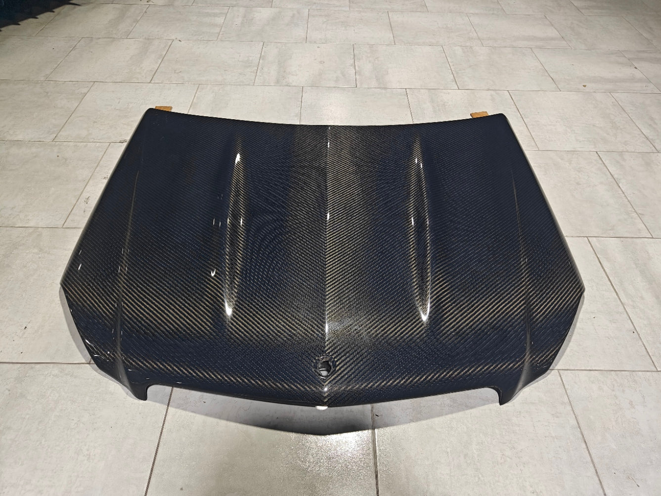 Mercedes Benz C-Class C350 C300 C250 Luxury Sport W204 Facelift 2012 2013 2014 with Aftermarket Parts - Hood Carbon Fiber from CMST Tuning