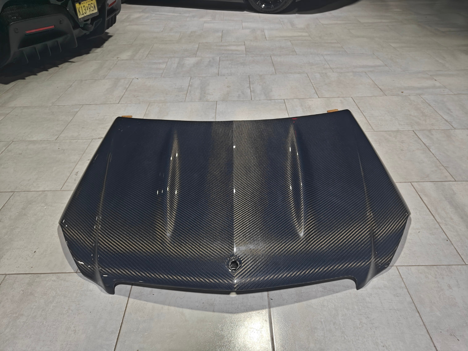 Mercedes Benz C-Class C350 C300 C250 Luxury Sport W204 Facelift 2012 2013 2014 with Aftermarket Parts - Hood Carbon Fiber from CMST Tuning