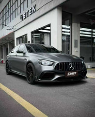 Mercedes Benz E-Class E63S E63 W213 2021-2023 with Aftermarket Parts - Carbon Fiber FRP Front Intake Vent Cover from CMST Tuning