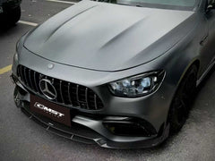 Mercedes Benz E-Class E63S E63 W213 2021-2023 with Aftermarket Parts - Carbon Fiber FRP Front Intake Vent Cover from CMST Tuning